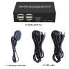 HHBL8I USB KVM Switch USB 2.0 Switcher HDMI-Compatible KVM Switch 2 in 1 Out 4K for 2 PC Sharing Monitor Keyboard Mouse Printer view 4