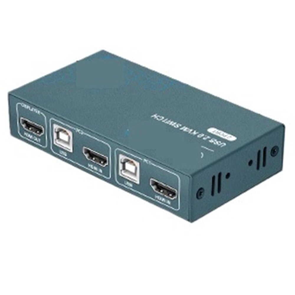 4K HDMI KVM Switch for 2 Computers. Share 1 Monitor. Suitable for Work, Video, PS4, TV Box. Switch with Keyboard Mouse Button(4K-60Hz)
