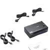 YXX7XY 8K HDMI KVM Switch 2 Monitors 2 Computers 8K@60Hz 4K@144Hz,Dual Monitor KVM Switch with 4 USB 3.0 Hub for Keyboard Mouse Printer(UK Plug Adapter) view 1