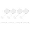 MECCANIXITY 3.3 ft Retractable Cable Lock with Adhesive Arc Patch Remote Control Security Lock with Adjustable Cord Tether Anti Theft for Laptop, TV, 600g, White, 4 Pack view 1