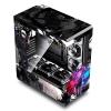 Computer Cases, Mid-Tower PC Gaming Case ATX/M-ATX/ITX - Front I/O TPYE-C Port - Tempered Glass- 10 Fan Installation Position - Water Cooling Installation Ready view 1