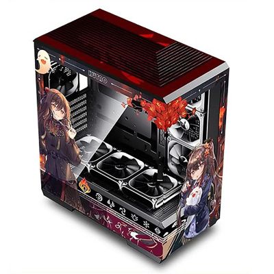 Computer Cases, Mid-Tower PC Gaming Case ATX/M-ATX/ITX - Front I/O TPYE-C Port - Tempered Glass- 10 Fan Installation Position - Water Cooling Installation Ready