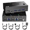 8K Dual Monitor KVM Switch 8K@60Hz 4K@120Hz, HDMI 2.1 KVM Switch for 2 Computer Share 2 Monitors and 3 USB3.0 + 1 USB C Devices(US Plug) view 1