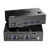 8K Dual Monitor KVM Switch 8K@60Hz 4K@120Hz, HDMI 2.1 KVM Switch for 2 Computer Share 2 Monitors and 3 USB3.0 + 1 USB C Devices(US Plug) view 2