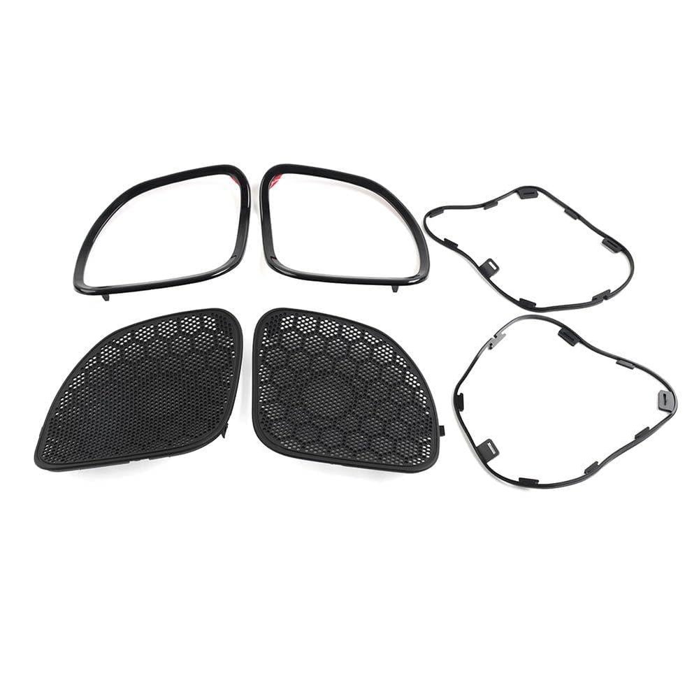 BACAR Cnwaga3 Front Speaker Fairing Grill Cover Mesh Trim ABS Plastic + Rubber Black Motorbike for Harley Road Glide FLTRX/Special FLTRXS 2015-2023 Ultra FLTRU 2016-2017