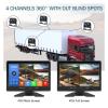 10.1" 4CH AHD 1080P Vehicle Backup Camera System MP5 DVR for Truck/Bus/Vans Reversing Parking Monitor Starlight HD Night Vision(Monitor-4cam,32G) view 4
