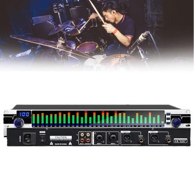 Digital Equalizer, 31-Band Graphic Equalizer with Digital Audio, 31 Bands of Spectrum, 10 Preset Effects, High, Mid and Bass Adjustments, Metal Casing