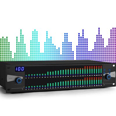 Professional 2-Channel Graphic Equalizer, 31-Band Stereo Graphic Eq, Dsp Feedback Eliminator, Audio Digital Equalizador Noise Reduction for Stage Singing