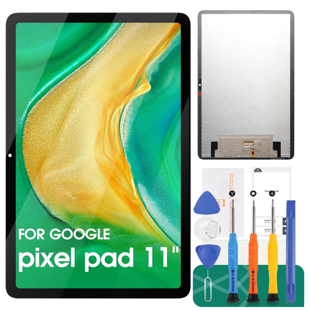 For Google Pixel Pad 11" 2023 LCD Screen Replacement For 2023 Google Pixel Pad 11" Display Touch Screen Digitizer Assembly Repair Parts Kits (Without Frame,Black)