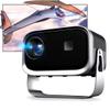 [360 Degree Adjustable Stand] Mini Projector with WiFi Bluetooth, 1080P Portable Projector for Home, Outdoor Movie Projector with Electric Focus, Projector for Phone/Laptop/HDMI view 1