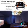 [360 Degree Adjustable Stand] Mini Projector with WiFi Bluetooth, 1080P Portable Projector for Home, Outdoor Movie Projector with Electric Focus, Projector for Phone/Laptop/HDMI view 3