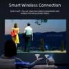 [360 Degree Adjustable Stand] Mini Projector with WiFi Bluetooth, 1080P Portable Projector for Home, Outdoor Movie Projector with Electric Focus, Projector for Phone/Laptop/HDMI view 4