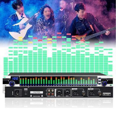 31 Band Balanced Effect Controller, Stereo Audio Mixer, 2u Graphic Equalizer, Dj Digital Mixer Processor Dsp Feedback Eliminator, Stage Enhanced Live Production