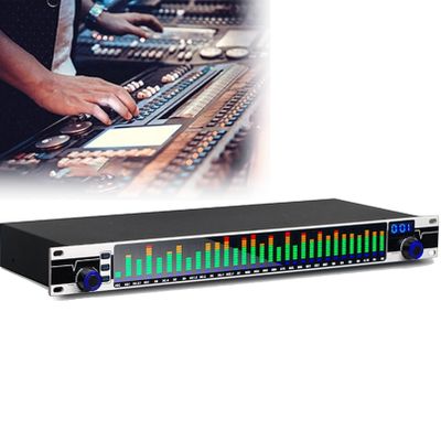 Audio Mixer, Graphic Equalizer, 31 Band Balanced Effect Controller Dj Digital Mixer Processor Dsp Feedback Eliminator Stage Portable Mixing Console