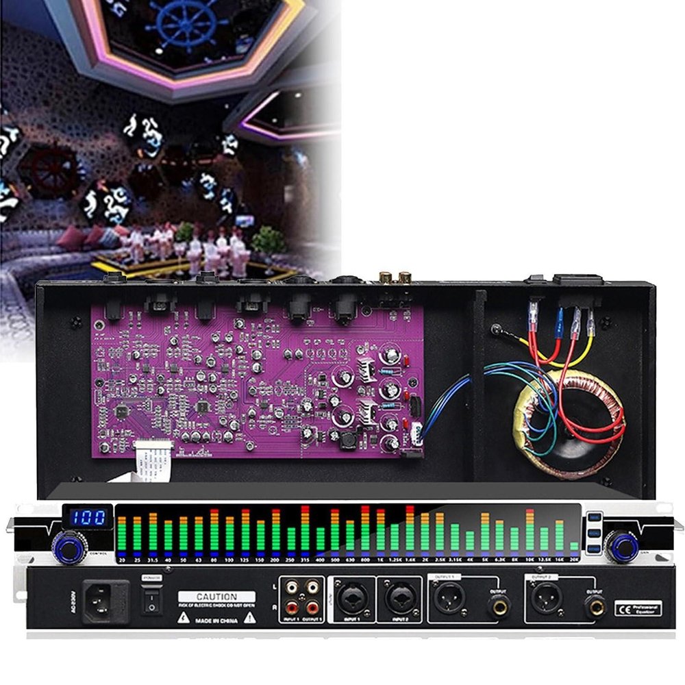 Graphic Equalizer, 31 Band Balanced Effect Controller Dj Digital Mixer Processor Dsp Feedback Eliminator Stage