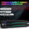 Digital Equalizer, 31-Band Graphic Equalizer with Digital Audio, 31 Bands of Spectrum, 10 Preset Effects, High, Mid and Bass Adjustments, Metal Casing view 3