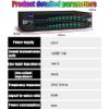 Digital Equalizer, 31-Band Graphic Equalizer with Digital Audio, 31 Bands of Spectrum, 10 Preset Effects, High, Mid and Bass Adjustments, Metal Casing view 4