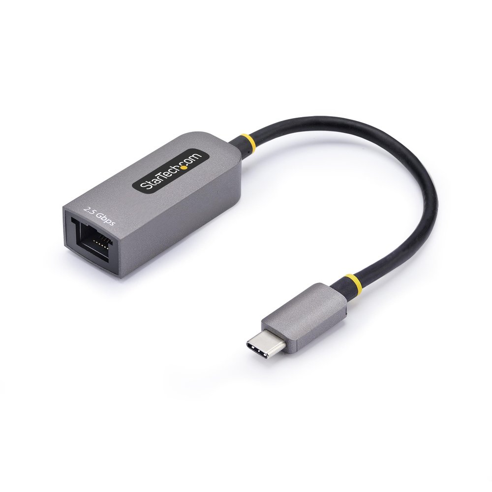 StarTech.com 2.5GbE USB-C to Ethernet Adapter, NBASE-T NIC, USB 3.0 Type-C 2.5/1G Multi Speed Network, Thunderbolt Compatible