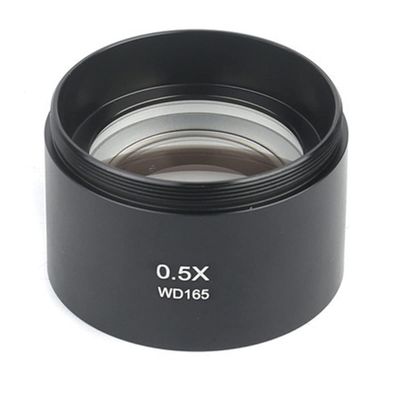 Lab Microscope Accessories 0.3X/0.5X/0.7X/0.75X/1X/1.5X/2X Microscope Auxiliary Objective Lens 1-7/8" 48mm Thread(0.5X)