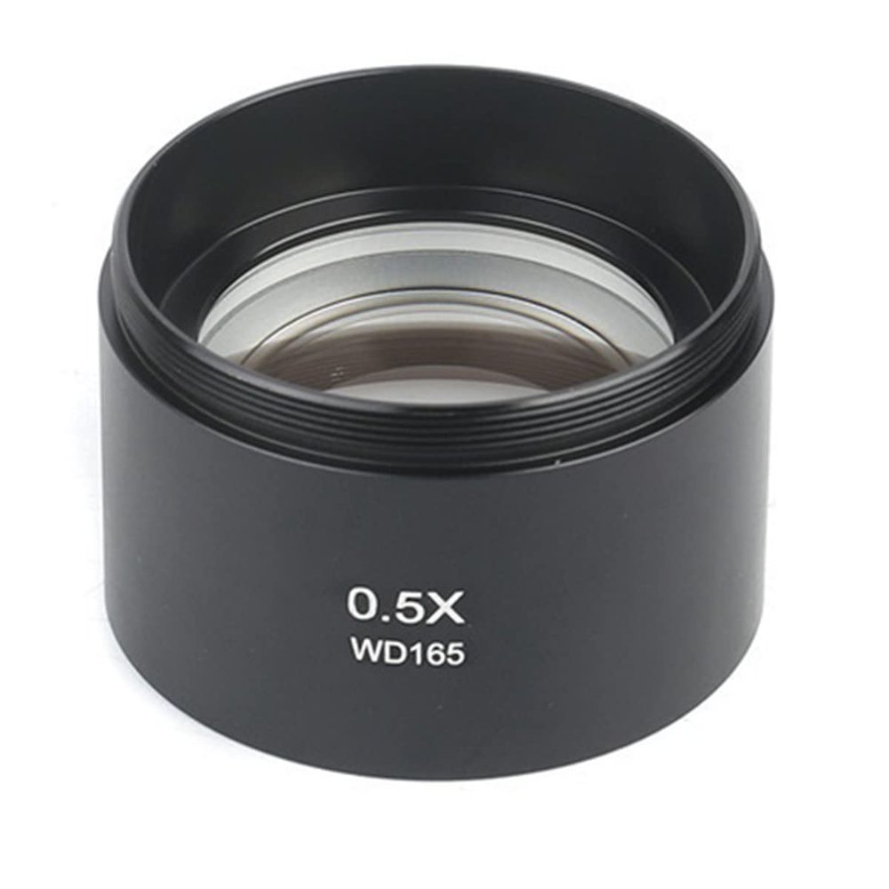 Lab Microscope Accessories 0.3X/0.5X/0.7X/0.75X/1X/1.5X/2X Microscope Auxiliary Objective Lens 1-7/8" 48mm Thread(0.5X)