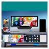 10'' Dash Cam Rearview Camera 2.5K Video DVR Navigation Recorder Dashboard Car Mirror 24H Park AUX(Q Front Camera) view 3