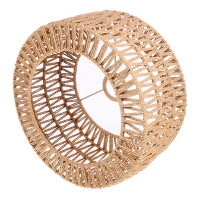 Garneck Straw Rope Woven Lampshade for Rustic Ceiling Lighting Large Grass Rope Indoor Pendant Light Cover for Cafes Restaurants and Home Decor