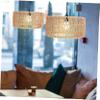 Garneck Straw Rope Woven Lampshade for Rustic Ceiling Lighting Large Grass Rope Indoor Pendant Light Cover for Cafes Restaurants and Home Decor view 2