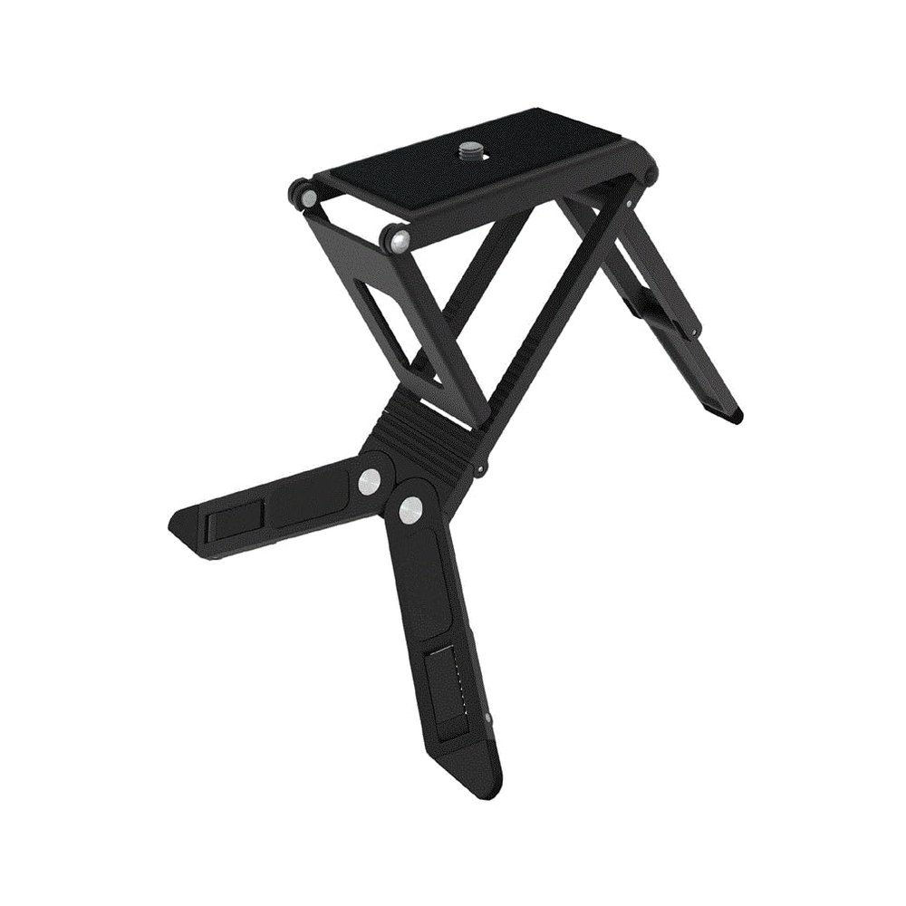 Crimson EZP Photo-eAzl Camera Stand/Tripod; Pocket-Sized Profile; Dual Height Adjustment Optimizes Viewing Angle; Stable; Slip-Free Functionality; Perfect for Air Travel; Black