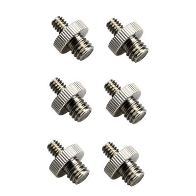 FELTECHELECTR 6pcs Male Screw Adapter Threaded Camera Tripod Converter for Monopod Ball Head Light Stand and More