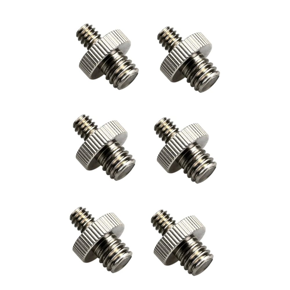 FELTECHELECTR 6pcs Male Screw Adapter Threaded Camera Tripod Converter for Monopod Ball Head Light Stand and More