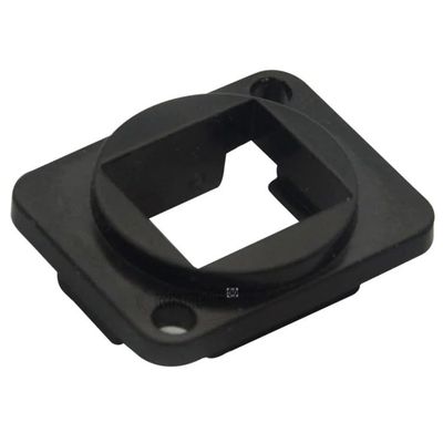 RiteAV D-Series Type Metal Face Plate with 1 Keystone Hole Port Jack Black Blank Panel Mount Connector