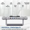 ClearClick 6-in-1 USB-C Portable Docking Station & Laptop Stand - 2X USB 3.0 Ports, HDMI, LAN Ethernet, SD Card Reader, MicroSD Card Reader, USB PD Charging view 3