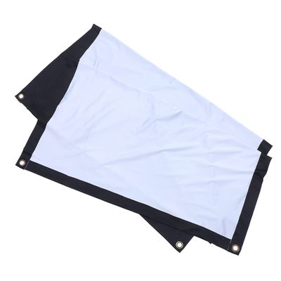 HOMSFOU Polyester Projector Screen Light Absorbing Border Portable Indoor Outdoor Screen Metal Clasp