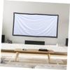 HOMSFOU Polyester Projector Screen Light Absorbing Border Portable Indoor Outdoor Screen Metal Clasp view 2