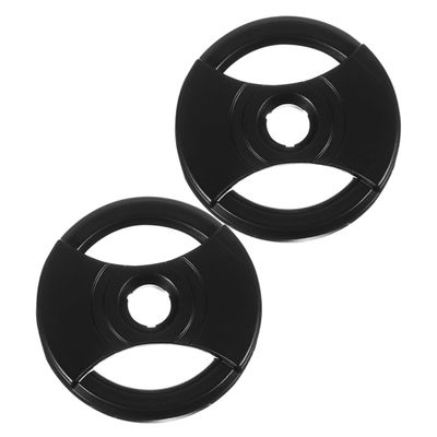 HOMSFOU 2pcs Vinyl Record Adapter Easy Install Turntable Accessory for Record Player Types Black Design