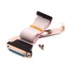 ACGTUY DB25 Adapter with Bracket to IDC 26 Pin Ribbon Cable Motherboard Slot Plate Parallel Panel DB-25 Female Socket Flat Cable view 3