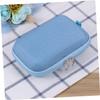 BRIGHTFUFU Wireless Headset Storage Box for Travel Portable Electronics Organizer Charger Pouch Anti-Pressure Design for Data Cables and Earbuds Blue view 3