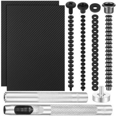 Lanties 145 Pcs DIY Holster Kit for Making Knife Sheath Keel, Black,Gray