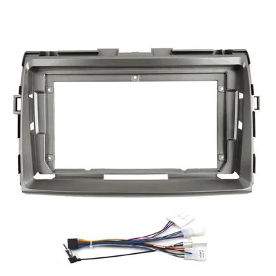 JNOEEDWN Car Radio Frame 9 Inch Compatible with PREVIA/Estima/Tarago Android MP5 Player Casing 2 Din Head Unit Fascia Stereo Dash Cover(Silver Cable)