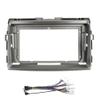 JNOEEDWN Car Radio Frame 9 Inch Compatible with PREVIA/Estima/Tarago Android MP5 Player Casing 2 Din Head Unit Fascia Stereo Dash Cover(Silver Cable) view 1