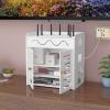 yinxx240708 Cable Organizer Box Wireless WiFi Router Storage Box Panel Shelf Wall Hanging/On Desk Top Plug Board Bracket Cable Storage Organizer Cable Management Box view 2