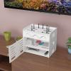 yinxx240708 Cable Organizer Box Wireless WiFi Router Storage Box Panel Shelf Wall Hanging/On Desk Top Plug Board Bracket Cable Storage Organizer Cable Management Box view 3