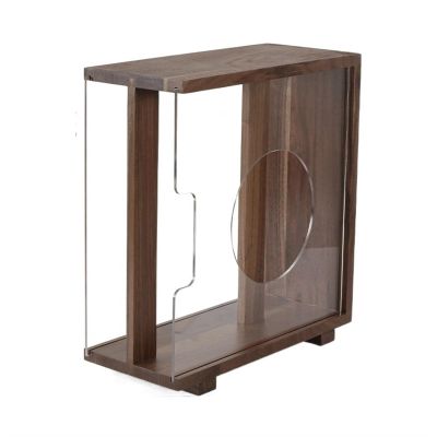 UWYTGF Record Storage Shelf/Holder Vinyl Record Storage Holder,LP Record Storage Box with Solid Wood Frame,Vintage Album Holder,Dovetail Tenon Process,Vinyl Record Storage Cube DVD/CD Rack
