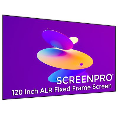120inch Ambient Light Rejecting ALR Projector Screen for Home Theater, 16:9 4K/8K Ultra Edge Free Fixed Frame Ceiling Light Rejecting Screen for Ultra-Short Throw Projector & Laser Projector