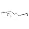 YEIN Blue Light Blocking Glasses, Phone TV Computer Gaming Glasses, Anti Eyestrain, Half Frame Glasses With Metal For Women MenGray+1.50Magnification view 1