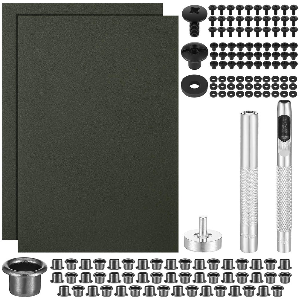 Lanties 145 Pcs DIY Holster Kit for Making Knife Sheath Keel, Green