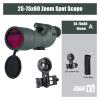 25-75x70/ 60 HD Telescope Zoom Monocular WatchingBird Powerful Long Range Waterproof Spotting Scope for Shooting Camping Tourism(25-75x60 Green A) view 2