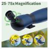 25-75x70/ 60 HD Telescope Zoom Monocular WatchingBird Powerful Long Range Waterproof Spotting Scope for Shooting Camping Tourism(25-75x60 Green A) view 4