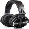 LJGYYDS Active Noise Cancelling Headphones, Over Ear Headphones, Hi-Res Audio, Deep Bass, Memory Foam Ear Cups, for Travel, Home Office(Black) view 1