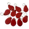 10pcs RFID Keychain, Intelligent Access Management Access Control tag IC Card Access Key Chain, Supports Reading and Writing 13.56mhz ISO14443A (Red Keychain) view 1